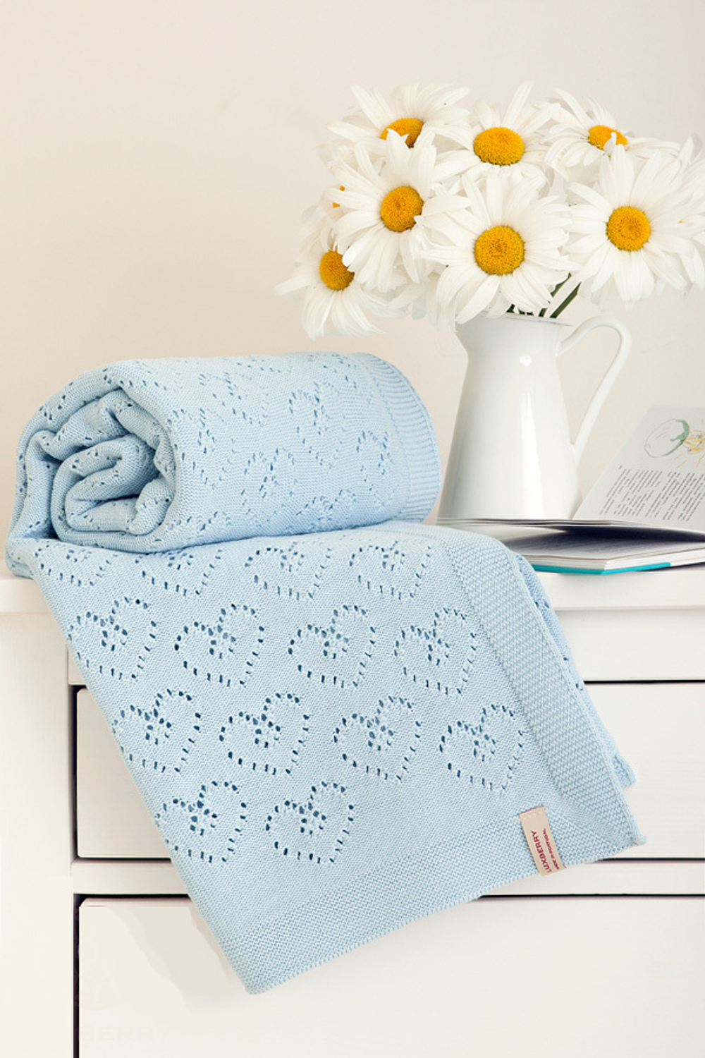 Элитный плед детский Lux 4 голубой от Luxberry