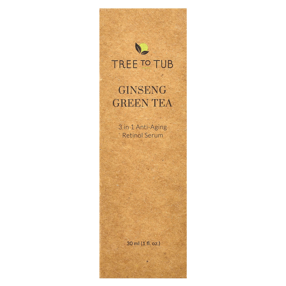 Tree To Tub, Ginseng Green Tea, антивозрастная сыворотка с ретинолом 3 в 1, 30 мл (1 жидк. Унция)