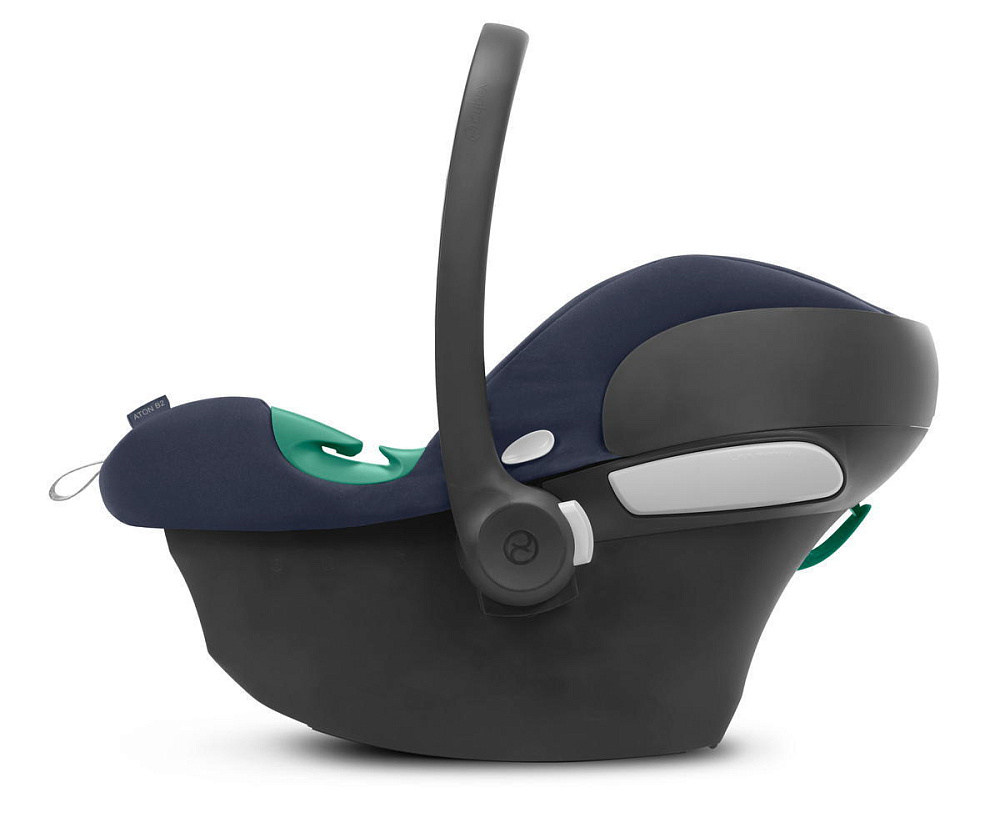 Коляска 3 в 1 Cybex Priam IV Chrome Brown complete и автокресло Aton B2 i-Size Bay Blue Leaf Green