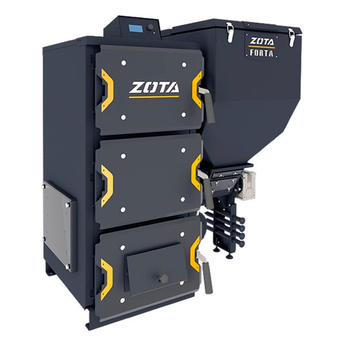 Котел угольный ZOTA Forta 12 кВт (DM) с автоматической подачей топлива (котёл + бункер c мех.под.)