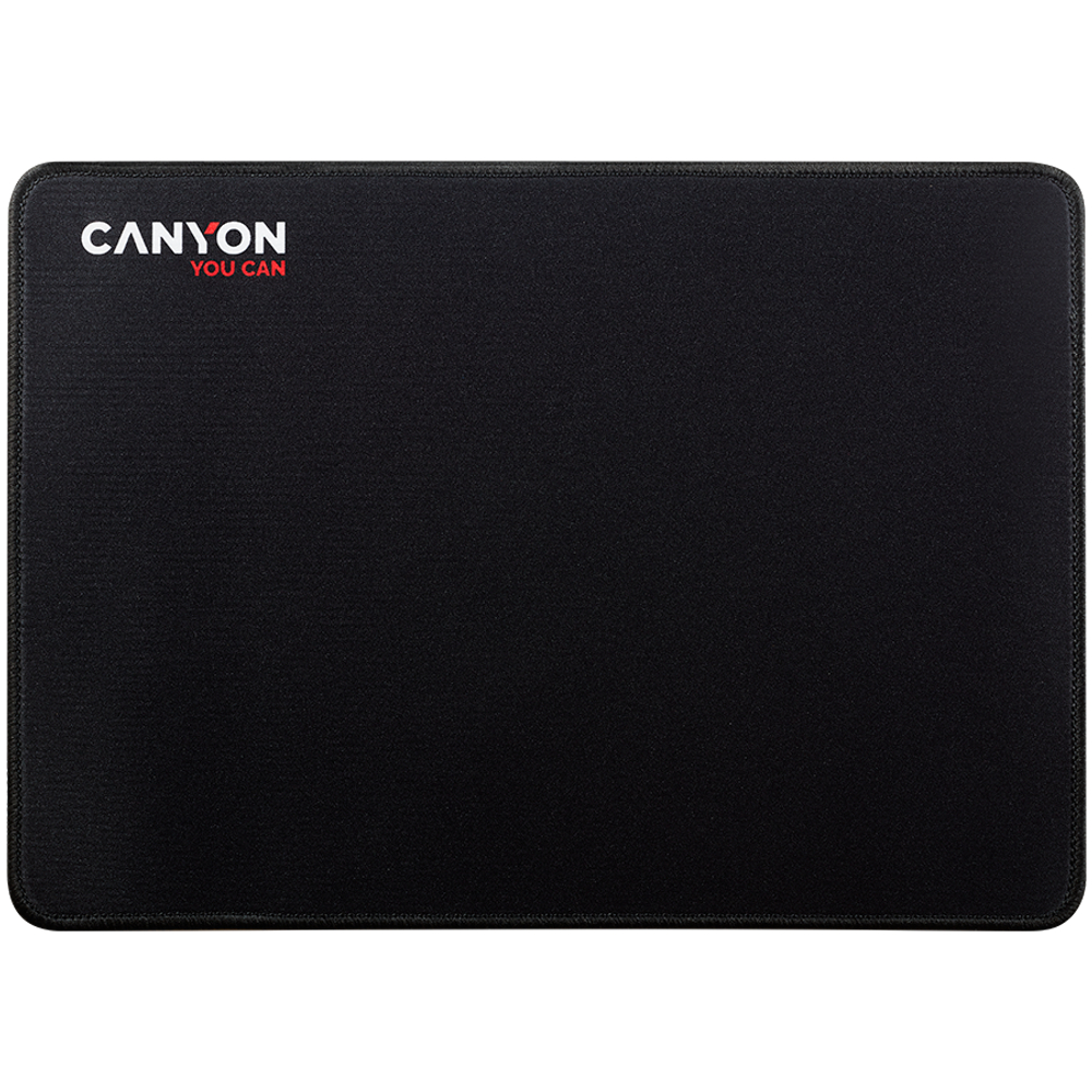 CANYON MP-4, Mouse pad,350X250X3MM,Multipandex,fully black with our logo (non gaming),blister cardboard