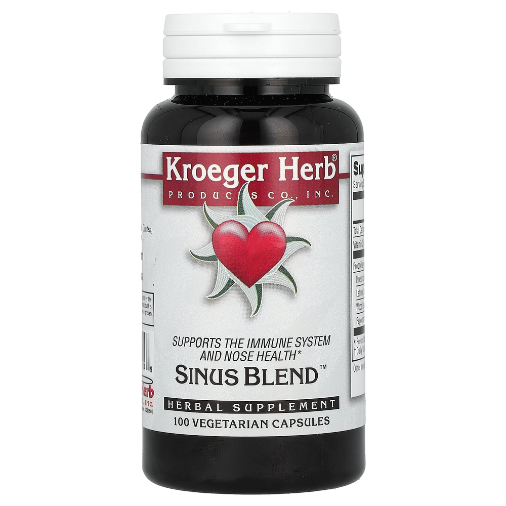 Kroeger Herb Co, смесь для носовых пазух, 100 вегетарианских капсул