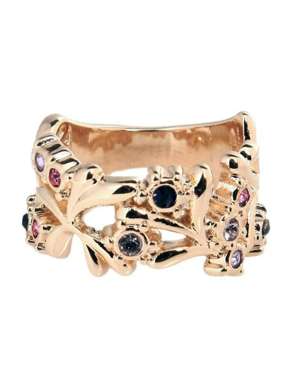 "Лаунг" кольцо в золотом покрытии из коллекции "Экзотика" от Jenavi