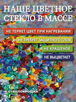 Стеклянная крошка Черная фракция 4