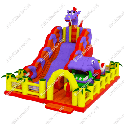 Надувной батут "Сиреневый дракон"