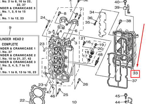 6P2-11191-00-9S COVER, CYLINDER HEAD 1