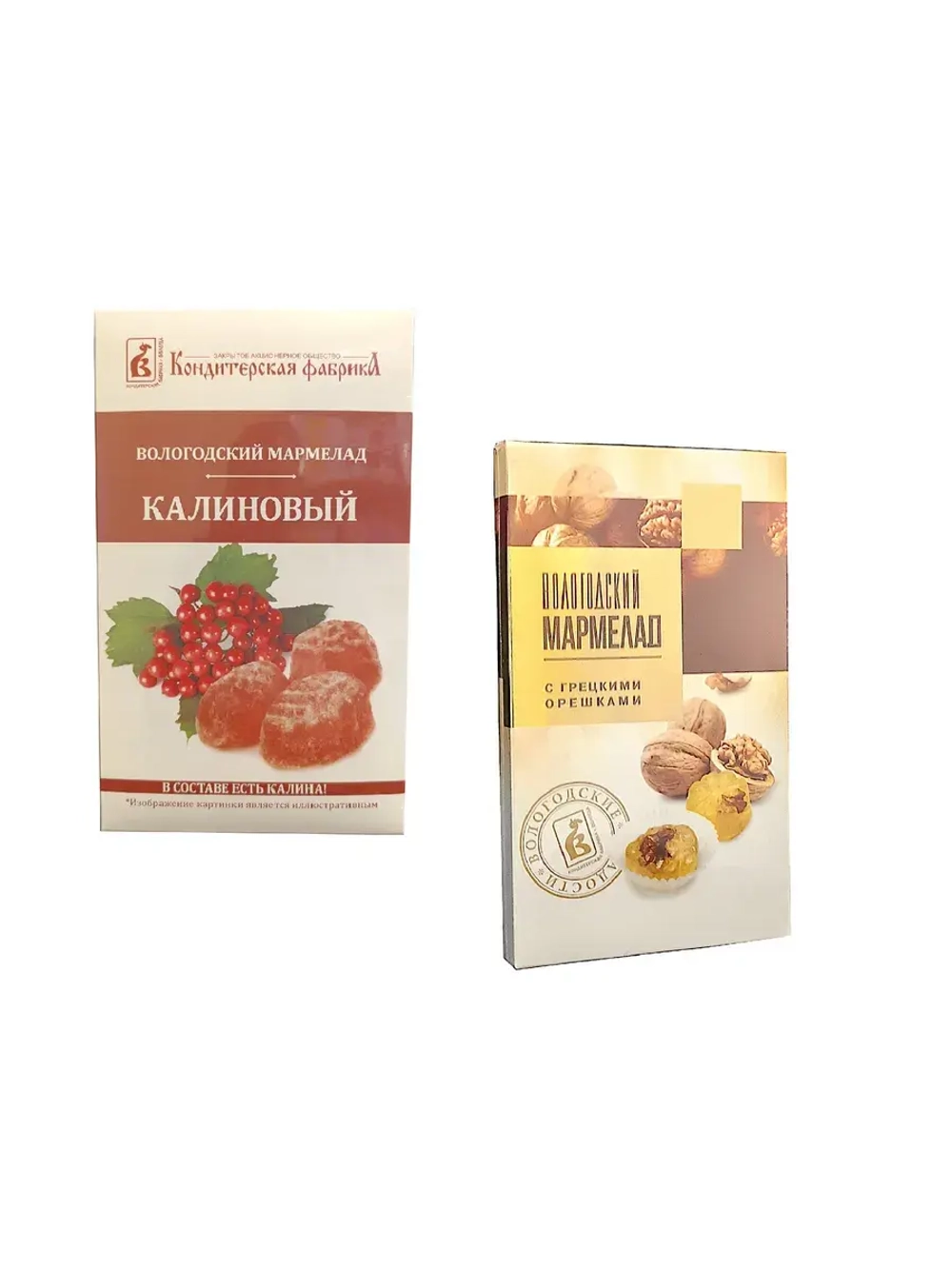 Мармеладный набор Калиновый + Грецкий орех - 2 шт