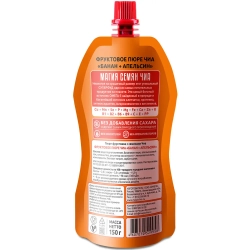 Фруктовое пюре Чиа Банан+Апельсин МАГИЯ ЧИА, 150 г, упаковка сзади