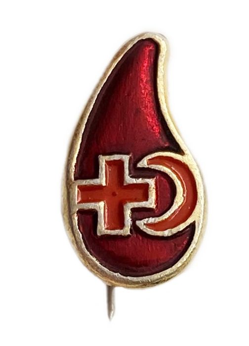 Знак «Донор СССР», капля, Булавка, СССР 1955-1980 гг