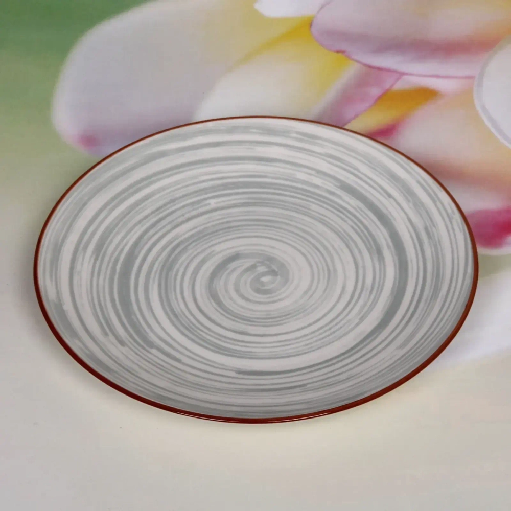 Тарелка керамическая «Тоскана» 19см серая