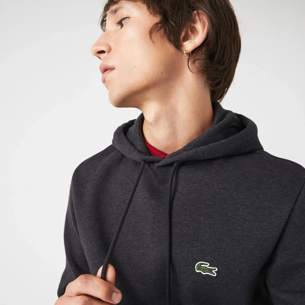 Худи Lacoste Fleece тёмно-серое