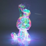 Сувенир светодиодный «Зайчишка» 21*21*40 см, 200 ламп LED, USB, Белый