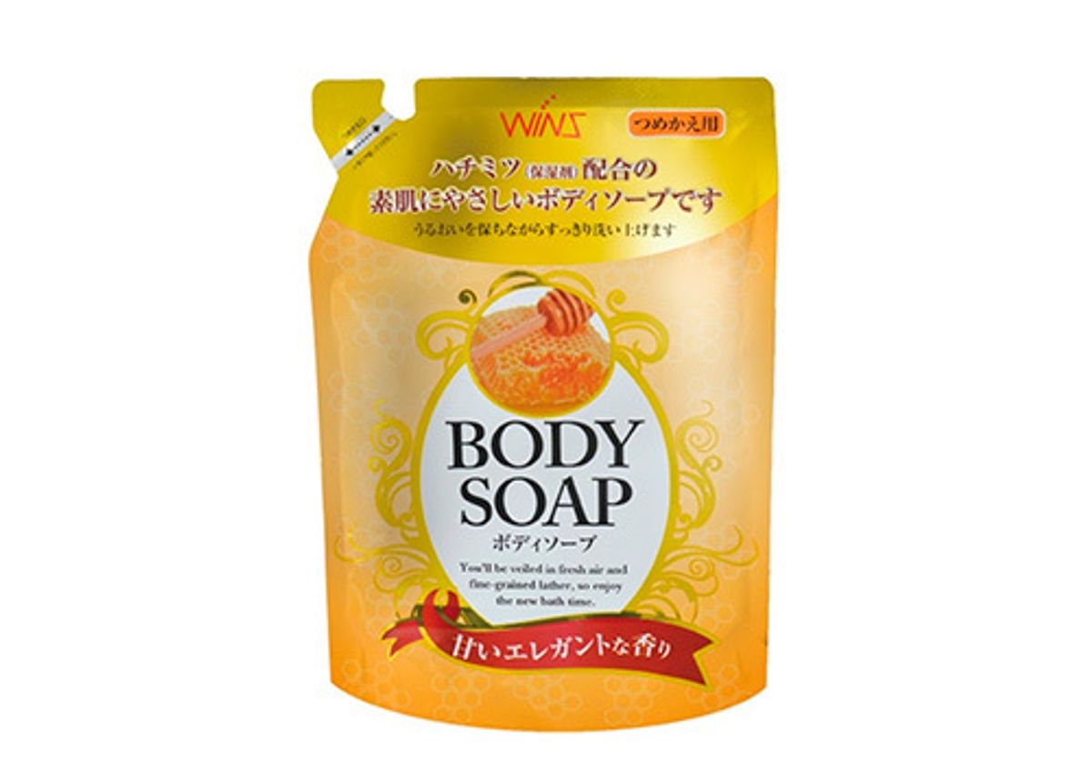 Увлажняющее крем мыло для тела "Wins Body Soap honey" с мёдом, 400мл