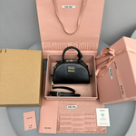 Miu Miu Leather Top Handle Bag 18 cm
