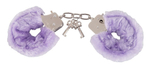 Фиолетовые меховые наручники Love Cuffs (Цвет: фиолетовый)