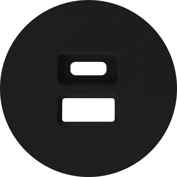 Donel D16 матовый карбон Накладка для розеток USB