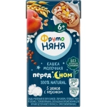 Каша мультизлаковая детская ФрутоНяня с 6 месяцев, 5 злаков с персиком , молочная, жидкая, 200 мл