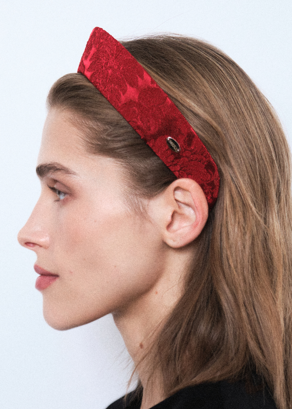 Кокошник из красного жаккарда