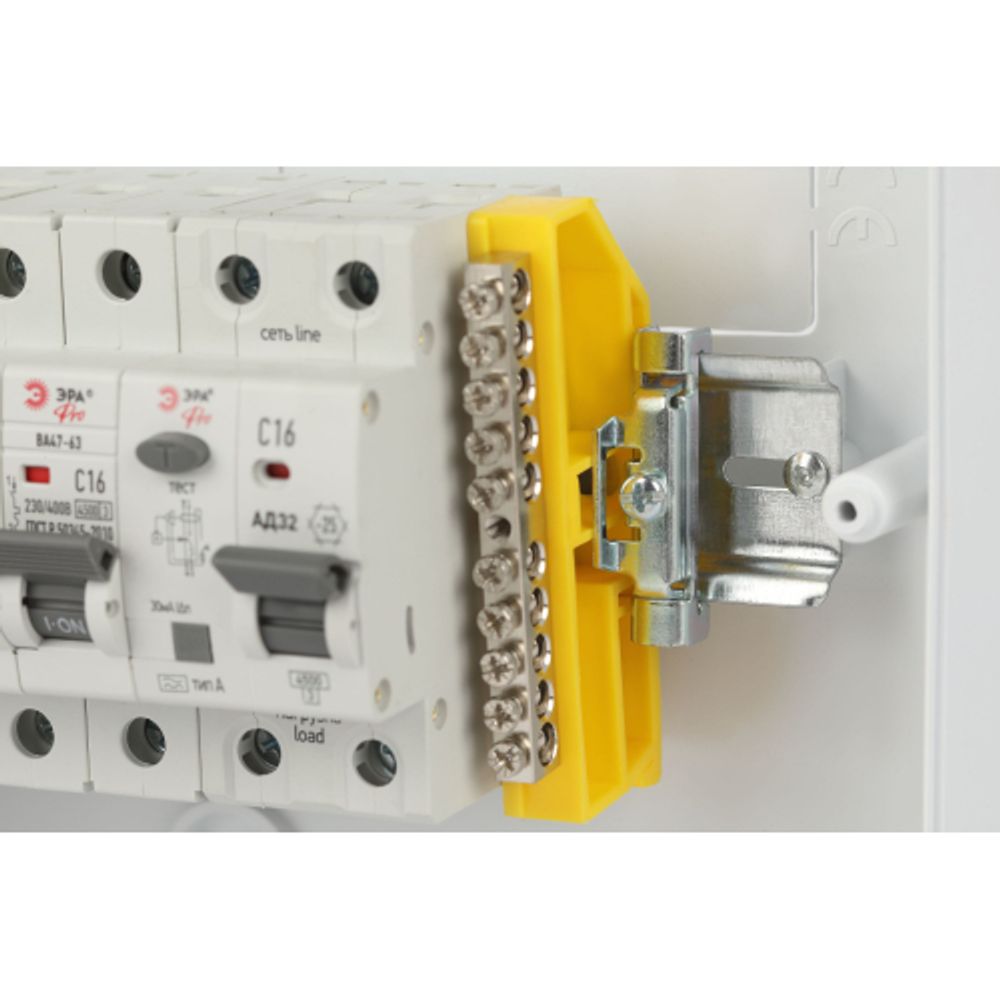 Ограничитель на DIN-рейку ЭРА NO-224-181 металлический с 1 винтом упаковка 3 штуки