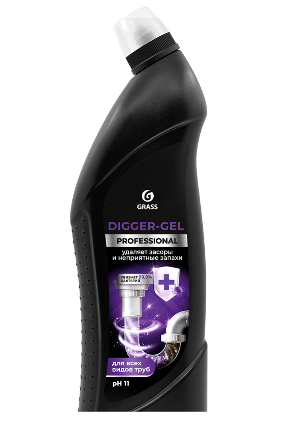 Средство для чистки труб от засоров Grass Digger-gel Professional, 1 л