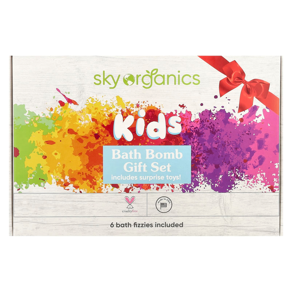 Sky Organics, Детские бомбочки для ванны с игрушками-сюрпризами, 6 шт.