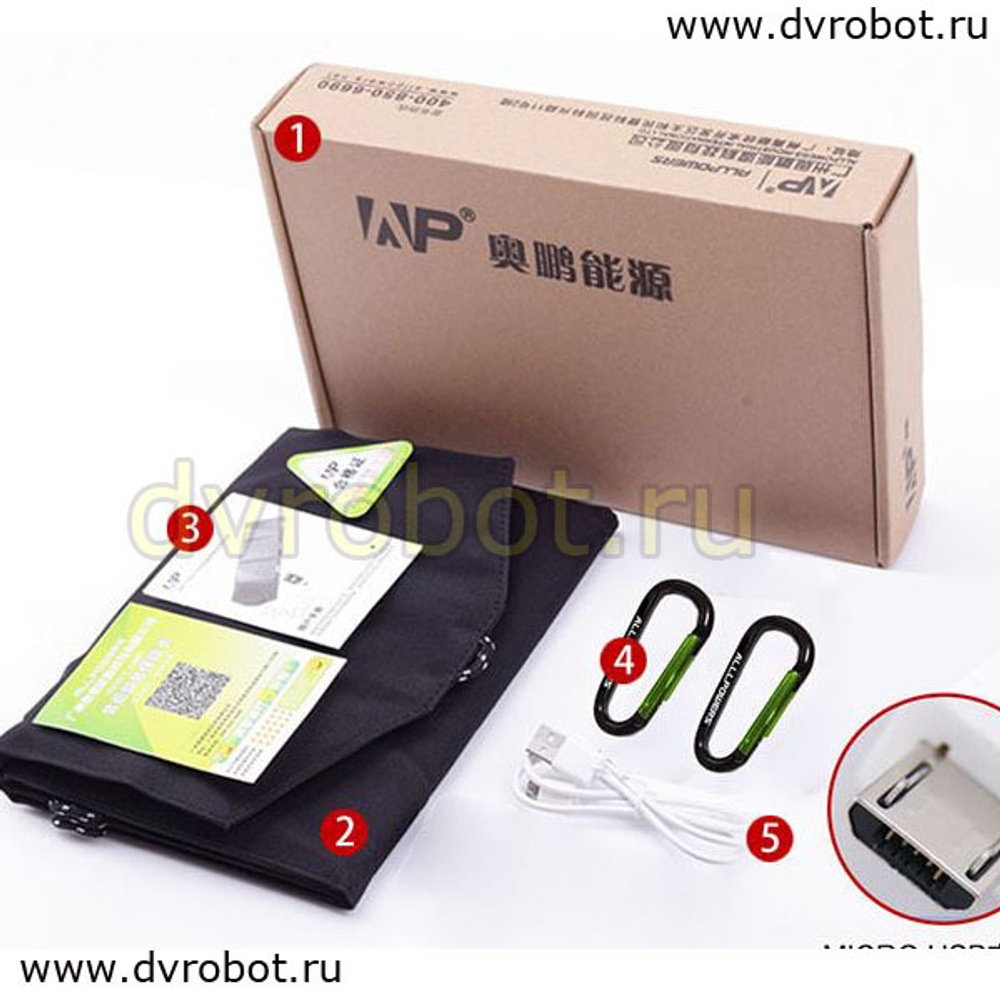 Солнечное зарядное AP-20W5V