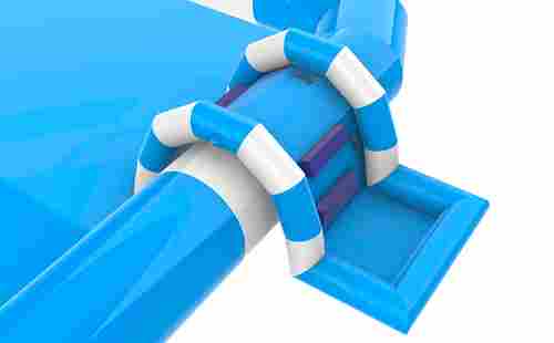 Надувная лестница для бассейна из ПВХ с бассейном, синий, 1,82*1,1*0,87 м