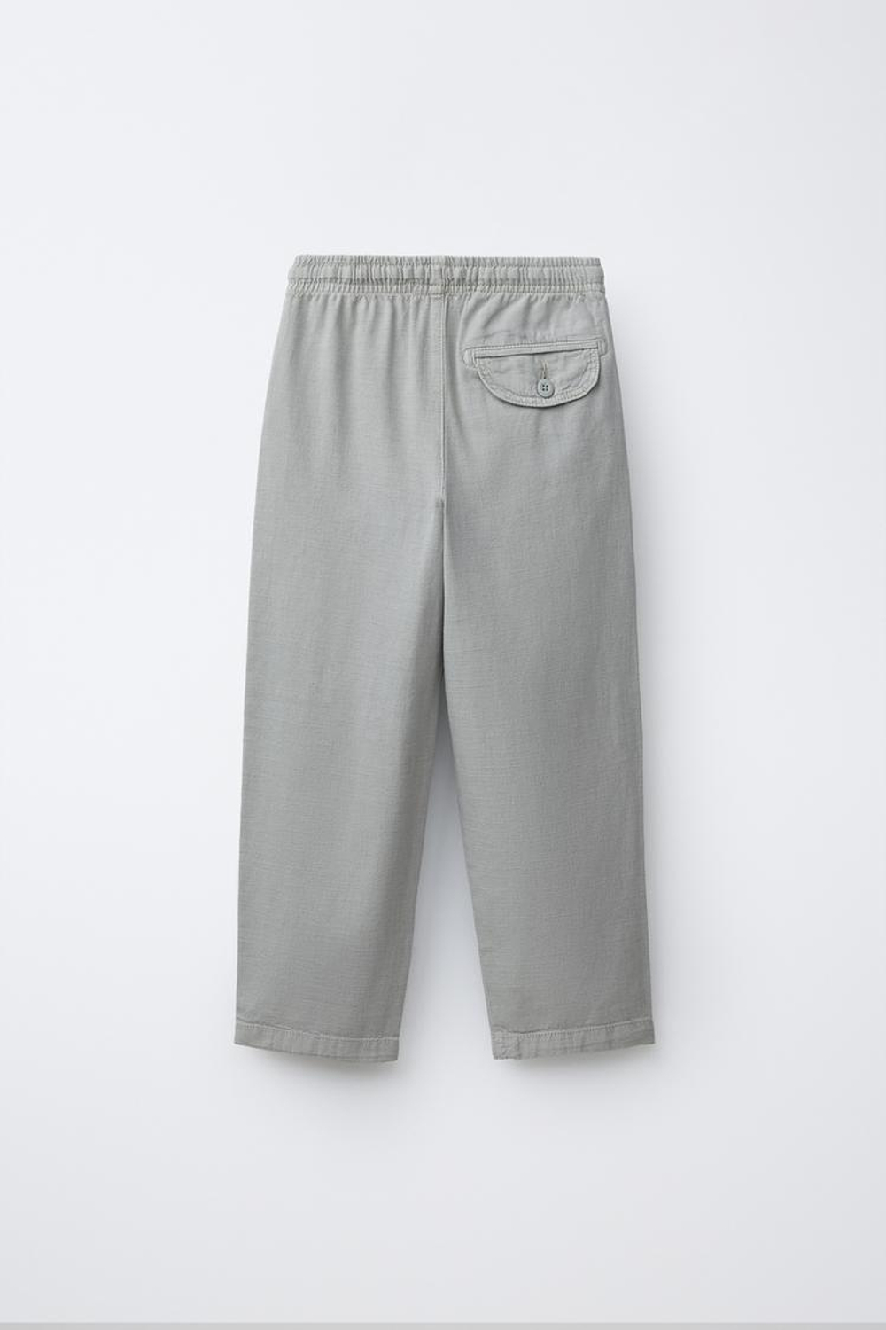ZARA СТРУЯЩИЕСЯ ХЛОПКОВЫЕ БРЮКИ, ЖЕМЧУЖНО-СЕРЫЙ