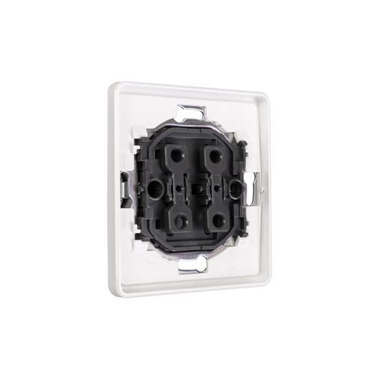 Выключатель ROUND 2 кл проходной (переключатель) 10А с/у перламутр KRANZ