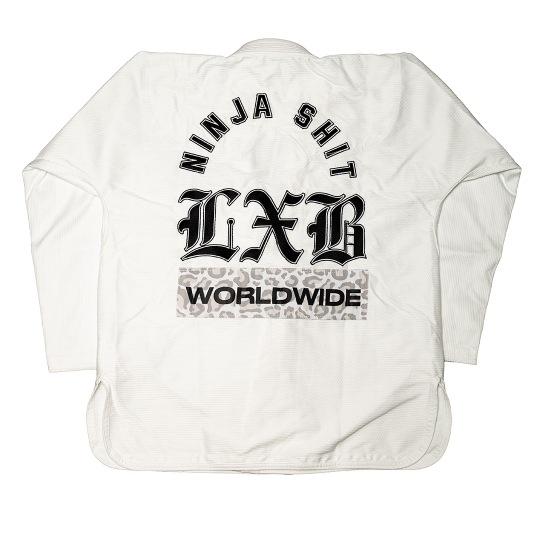 Кимоно Level x Black NINJA SHIT V3 WHITE