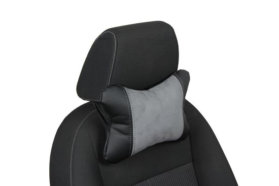 Автомобильная подушка "Косточка" под шею из алькантары