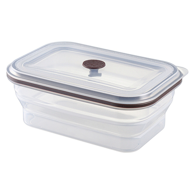 Контейнер для переноски и хранения силиконовый прямоугольный складной silikobox, 900 мл, темно-сливовый