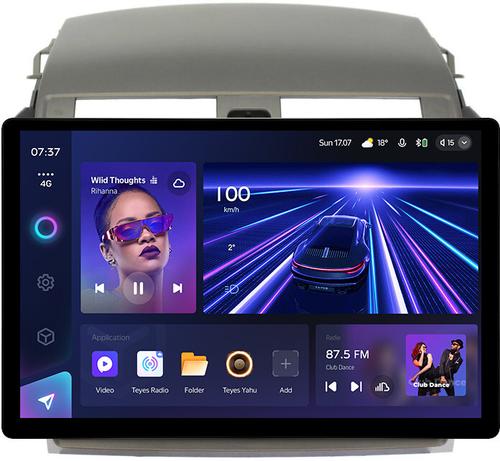 Магнитола для Toyota Corolla 150 2006-2013 (рамка тип 2) - Teyes CC3-2K монитор 13", QLED+2K, Android 10, Быстрая, 4G SIM-слот, CarPlay