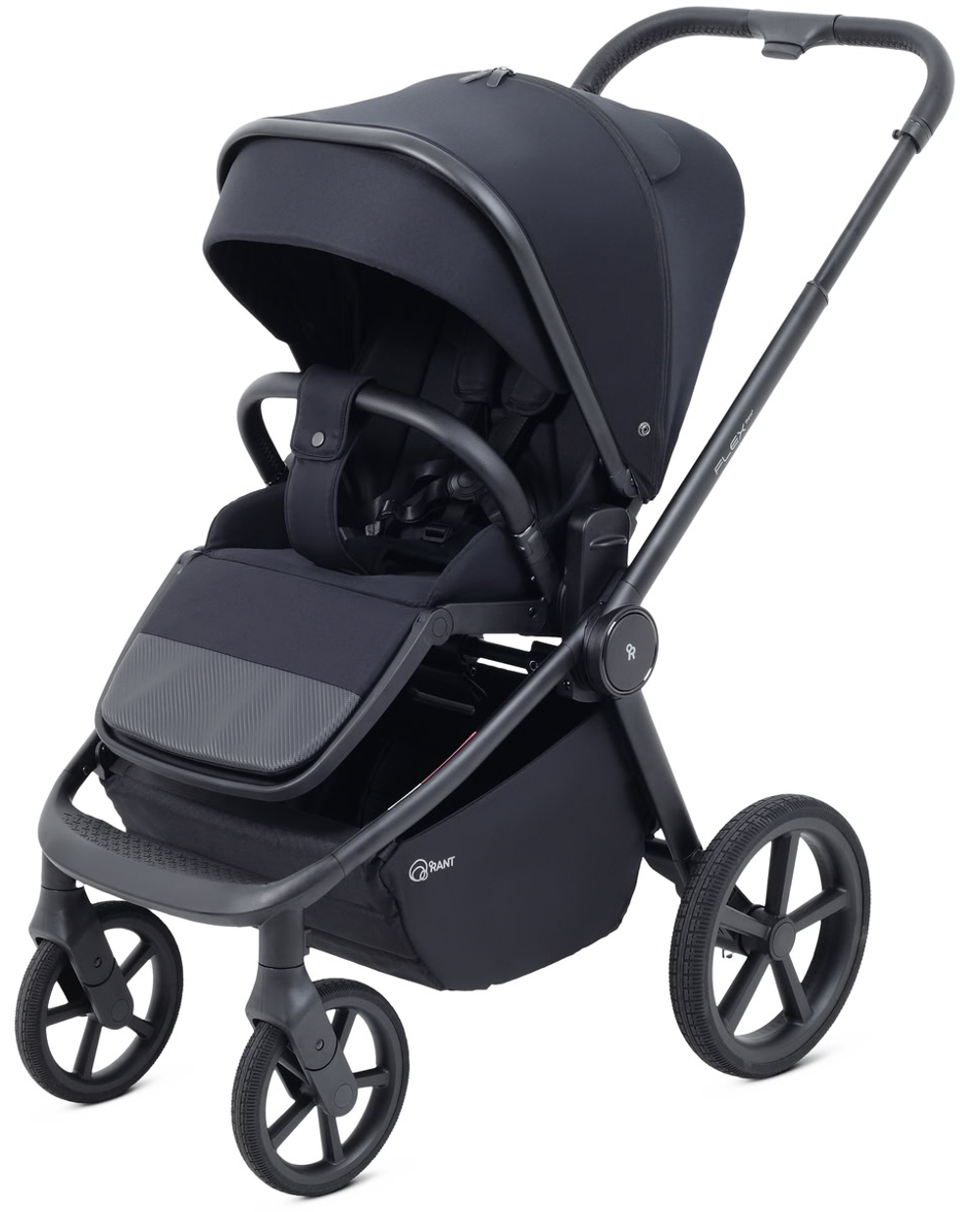 Детская коляска Rant Flex Therm Soft 3 в 1 с автокреслом Evomax Black Midnight Black