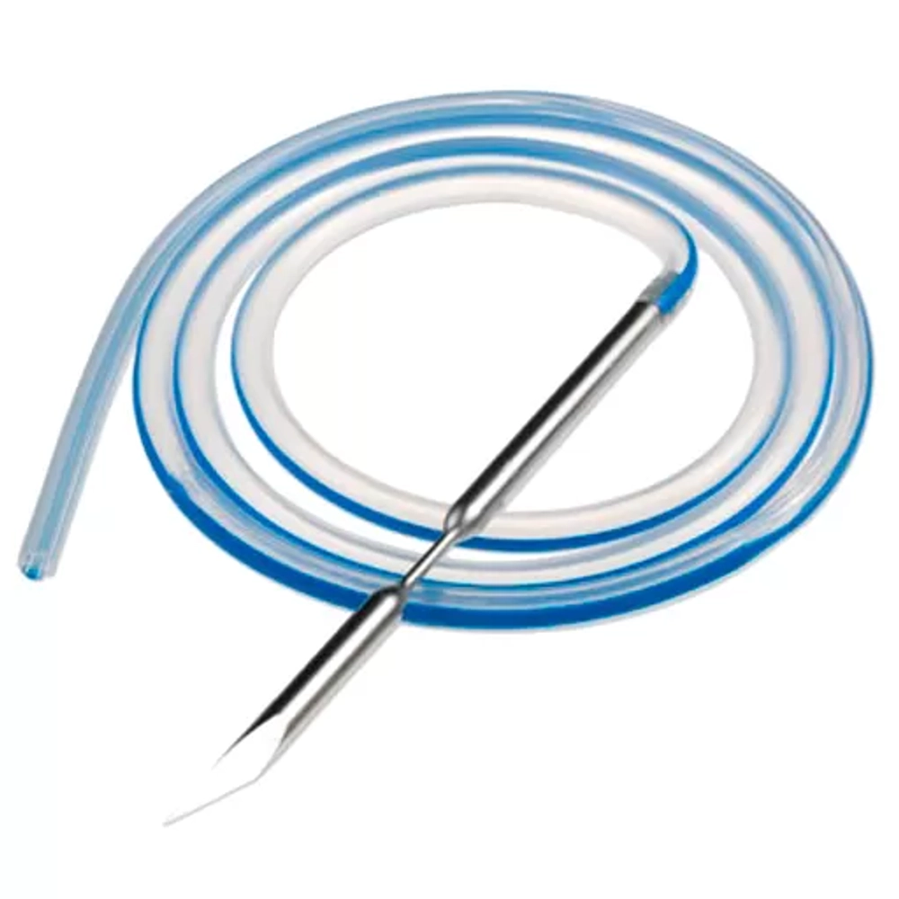 Дренаж хирургический 19 FR круглый цельный BLAKE Drain с изгибающимся троакаром 10 шт