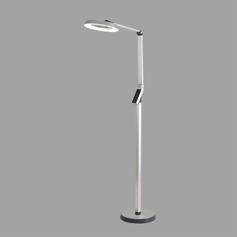 8333/15FL LEDIO серебро, металл/пластик Торшер LED 15W 3000/4000/6000K CCT/диммер/LCD 220-240V GENRI