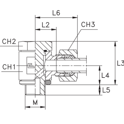 Соединение JE DL18 22х1.5 (в сборе)