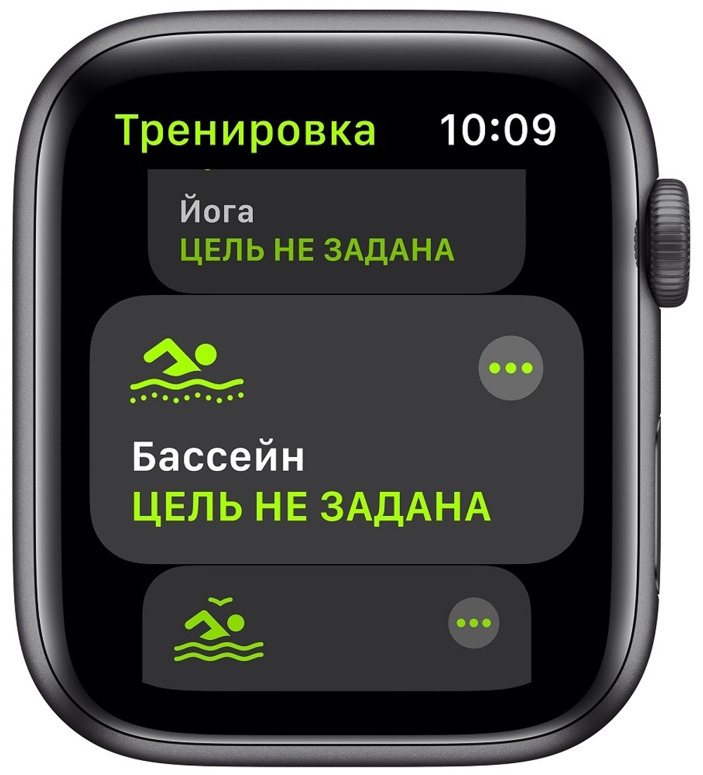 Часы Apple Watch Series SE 44 mm Space Gray Aluminum Case/Black Sport Band