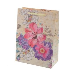 GAEM Пакет подарочный (бумага 210г/м2, блок микс 12шт), L18 W8,5 H24 см, 4в.