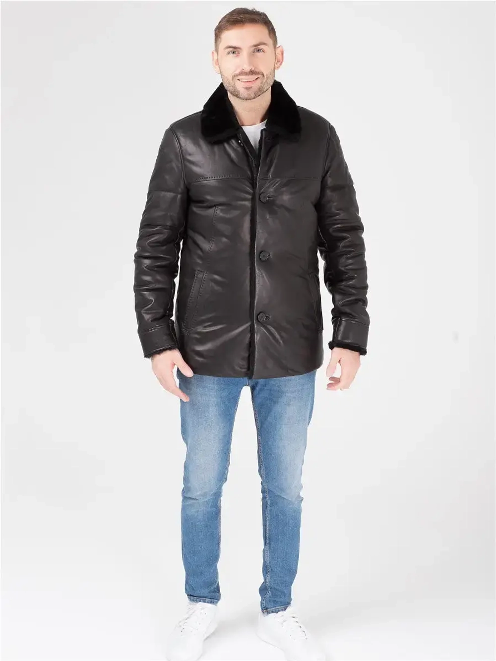 Дубленка мужская натуральная, на меху