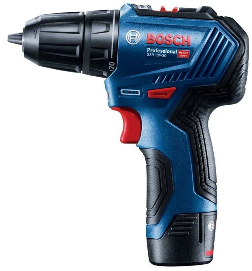 Аккумуляторная дрель-шуруповерт BOSCH GSR 12V-30 12 В,2 Li-lon/2 Ач 06019G9020