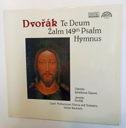 Винтажная виниловая пластинка LP Dvorak Антонин Дворжак Te Deum 149th Psalm Hymnus (Чехословакия 1985)