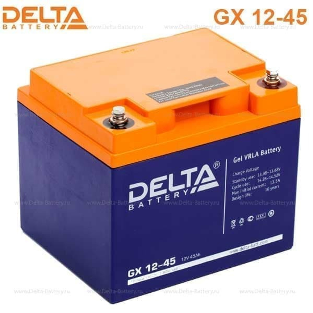 Аккумуляторная батарея Delta GX 12-45 (12V / 45Ah)