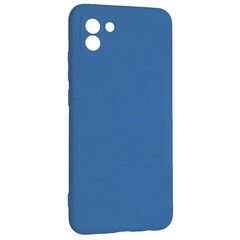 Силиконовый чехол Silicone Cover для Samsung Galaxy A03 (Синий)