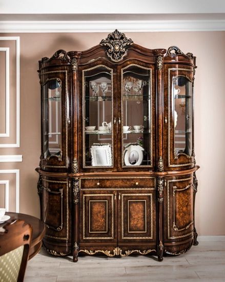 Шкаф-витрина ДЖОКОНДА корень глянец 1,9