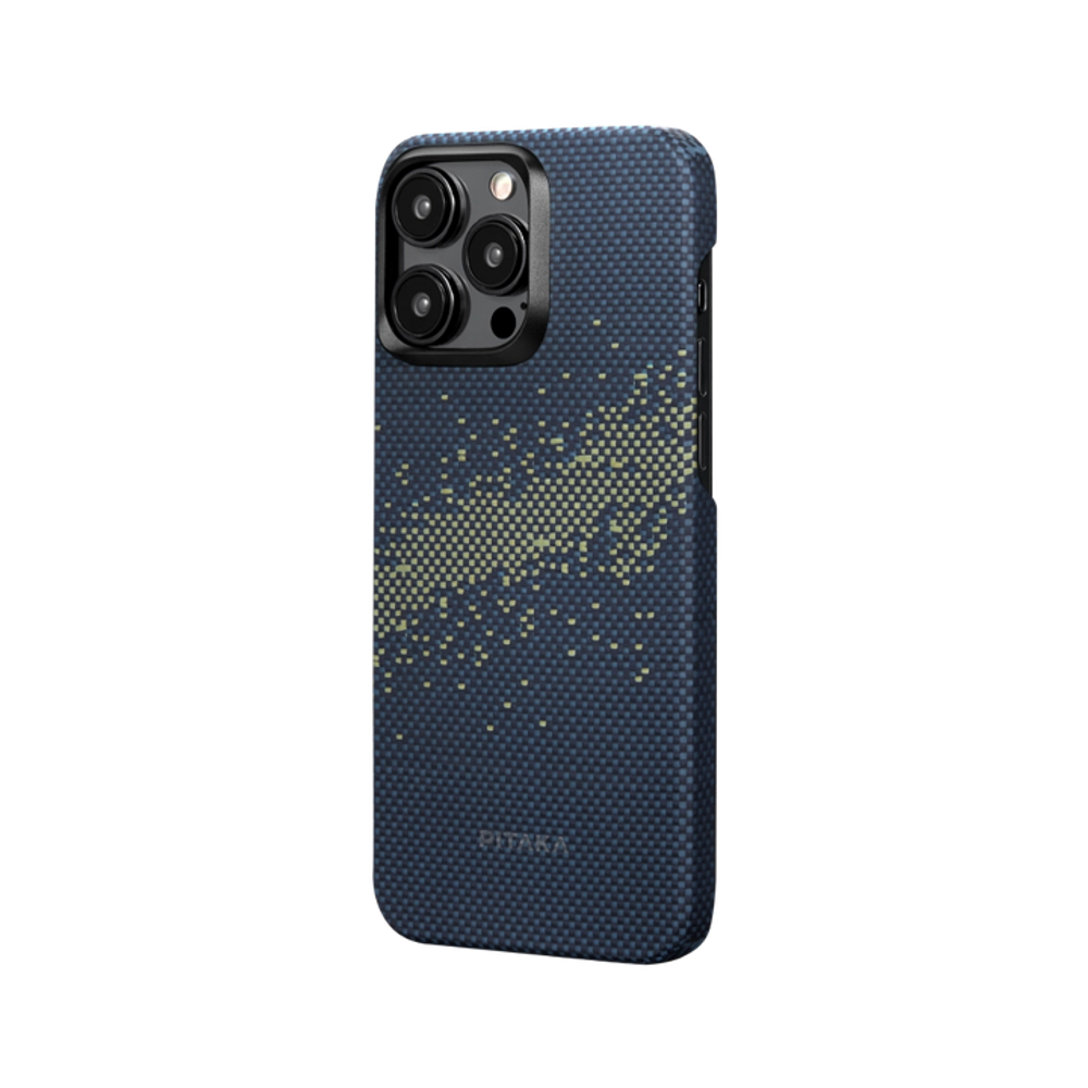Чехол Pitaka Fusion Weaving MagEZ Case 4 для iPhone 15 Pro Max Milky Way Galaxy