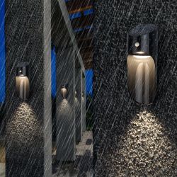 Светильник уличный ЭРА ERAFS050-43 фасадный Призма с датчиком движения 12 LED 25 Лм | Фасадная декоративная подсветка