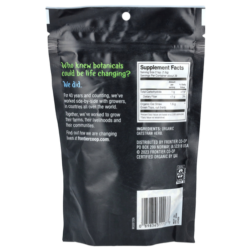 Frontier Co-op, Топы из органической зеленой овсянки, 2,19 унции (62 г)