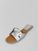 Шлепки DL12-7 однотонные на тонкой подошве с плетением