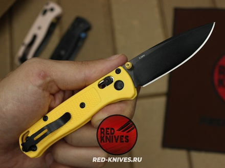 Нож Benchmade 533 Bugout Mini - желтый нейлон, клинок черный RK/Н27